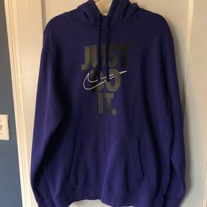 Purple ‘Just Do It’ Cotton Hoodie by Nike
